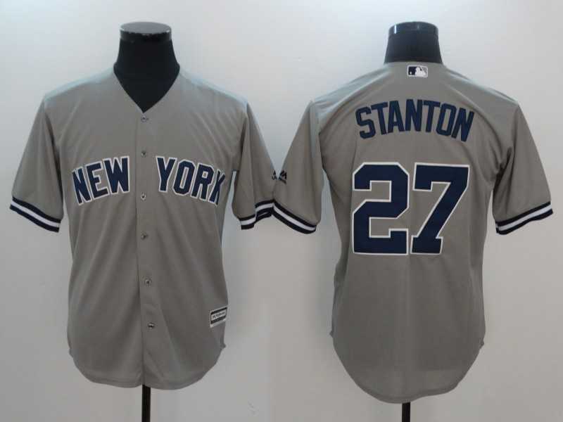 New York Yankees #27 Giancarlo Stanton Gray Cool Base baseball Jerseys,We sell and wholesale New York Yankees #27 Giancarlo Stanton Gray Cool Base baseball Jerseys on line form chian!
