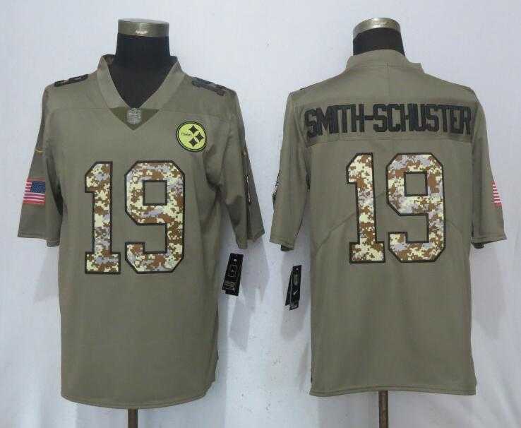 Nike Steelers #19 JuJu Smith-Schuster Olive Camo Salute To Service Limited Jersey,We sell and wholesale Nike Steelers #19 JuJu Smith-Schuster Olive Camo Salute To Service Limited Jersey on line form chian!