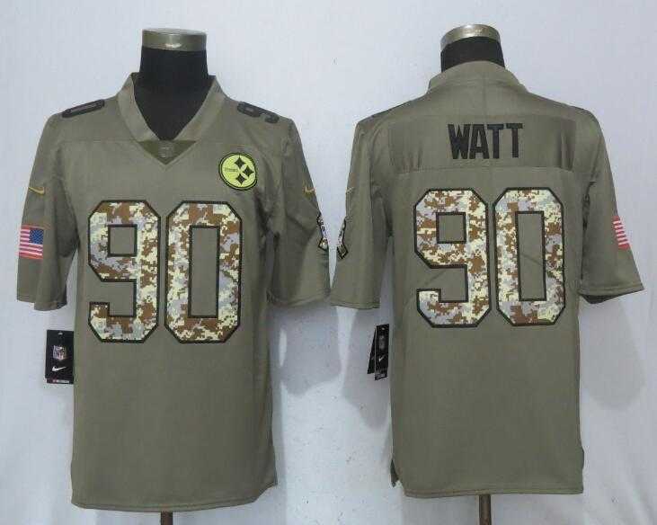 Nike Steelers #90 T.J. Watt Olive Camo Salute To Service Limited Jersey,We sell and wholesale Nike Steelers #90 T.J. Watt Olive Camo Salute To Service Limited Jersey on line form chian!