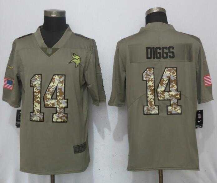 Nike Vikings #14 Stefon Diggs Olive Camo Salute To Service Limited Jersey,We sell and wholesale Nike Vikings #14 Stefon Diggs Olive Camo Salute To Service Limited Jersey on line form chian!
