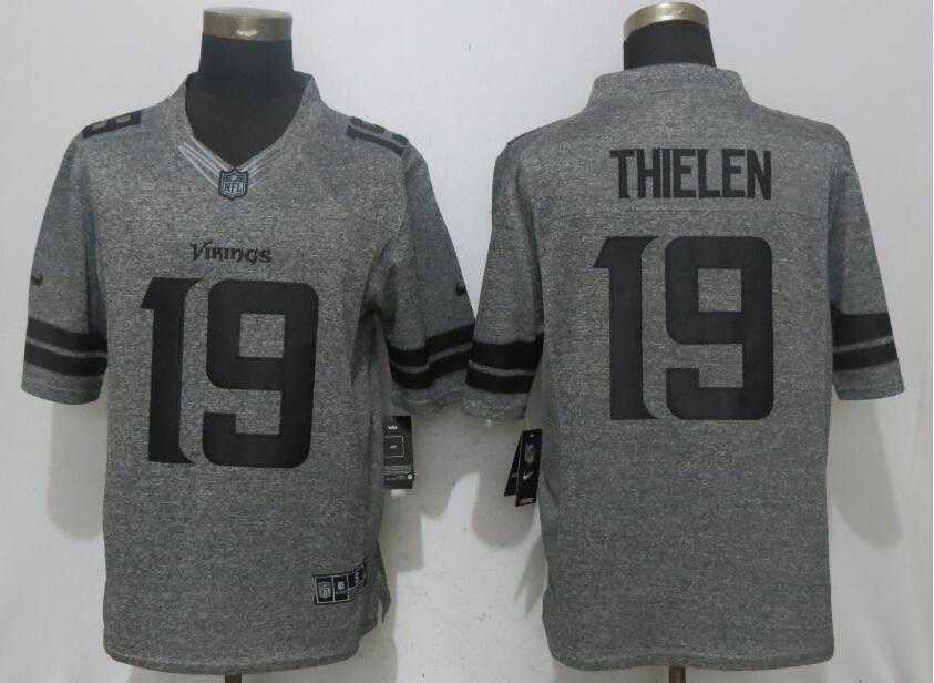 Nike Vikings #19 Adam Thielen Gray Gridiron Gray Limited Jersey,We sell and wholesale Nike Vikings #19 Adam Thielen Gray Gridiron Gray Limited Jersey on line form chian!