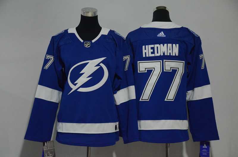Women Tampa Bay Lightning #77 Victor Hedman Blue Adidas Stitched Jersey,We sell and wholesale Women Tampa Bay Lightning #77 Victor Hedman Blue Adidas Stitched Jersey on line form chian!