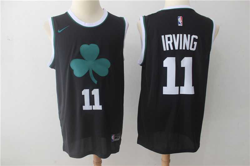 Nike Boston Celtics #11 Kyrie Irving Black Clover Logo Swingman Stitched NBA Jersey,We sell and wholesale Nike Boston Celtics #11 Kyrie Irving Black Clover Logo Swingman Stitched NBA Jersey on line form chian!