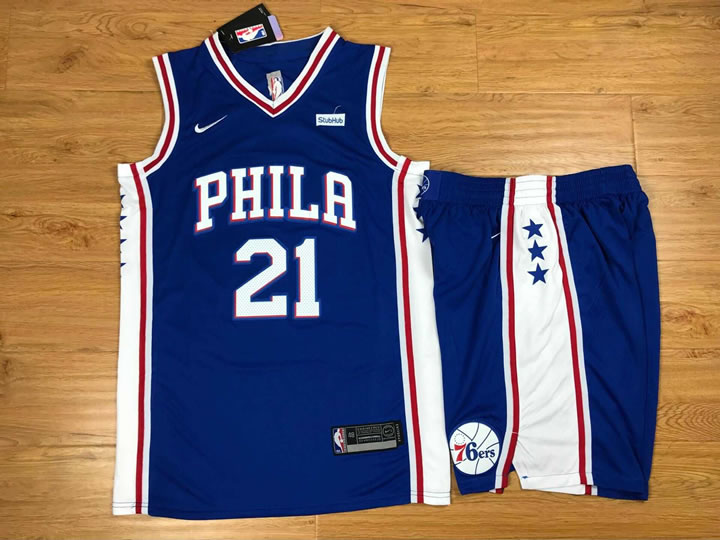 Nike Philadelphia 76ers #21 Joel Embiid Blue Swingman Stitched NBA Jersey(With Shorts),We sell and wholesale Nike Philadelphia 76ers #21 Joel Embiid Blue Swingman Stitched NBA Jersey(With Shorts) on line form chian!