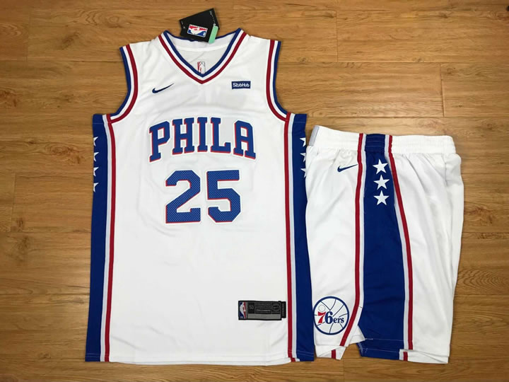 Nike Philadelphia 76ers #25 Ben Simmons White Swingman Stitched NBA Jersey(With Shorts),We sell and wholesale Nike Philadelphia 76ers #25 Ben Simmons White Swingman Stitched NBA Jersey(With Shorts) on line form chian!