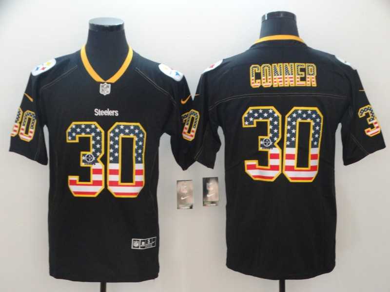Nike Steelers 30 James Conner Black USA Flag Fashion Limited Jersey,We sell and wholesale Nike Steelers 30 James Conner Black USA Flag Fashion Limited Jersey on line form chian!