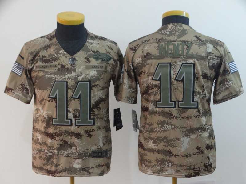 Youth Nike Eagles 11 Carson Wentz Camo Salute To Service Limited Jersey,We sell and wholesale Youth Nike Eagles 11 Carson Wentz Camo Salute To Service Limited Jersey on line form chian!
