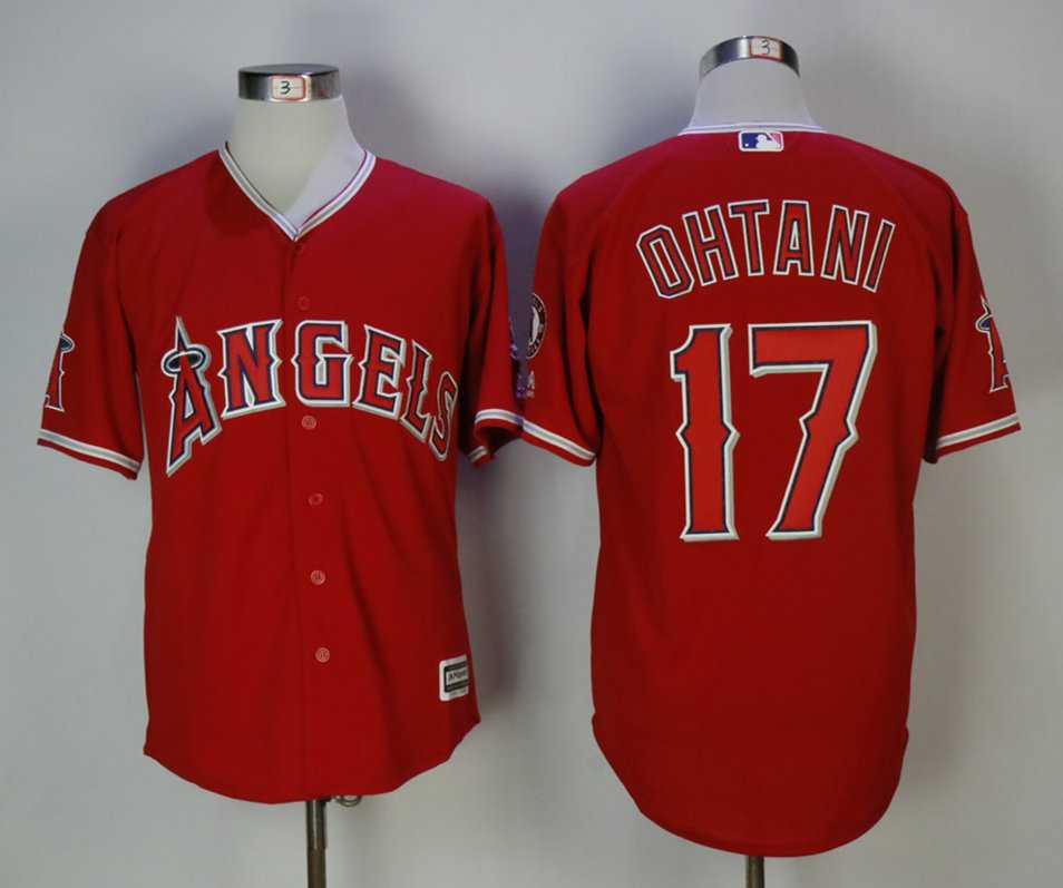 Angels 17 Shohei Ohtani Red Cool Base baseball Jerseys,We sell and wholesale Angels 17 Shohei Ohtani Red Cool Base baseball Jerseys on line form chian!