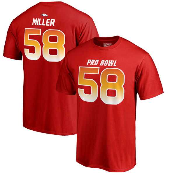 Broncos 58 Von Miller AFC NFL Pro Line by Fanatics Branded 2018 Pro Bowl Stack Name & Number T Shirt Red,We sell and wholesale Broncos 58 Von Miller AFC NFL Pro Line by Fanatics Branded 2018 Pro Bowl Stack Name & Number T Shirt Red on line form chian!