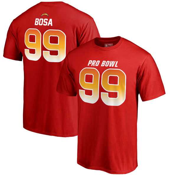 Chargers 99 Joey Bosa AFC NFL Pro Line by Fanatics Branded 2018 Pro Bowl Stack Name & Number T Shirt Red,We sell and wholesale Chargers 99 Joey Bosa AFC NFL Pro Line by Fanatics Branded 2018 Pro Bowl Stack Name & Number T Shirt Red on line form chian!