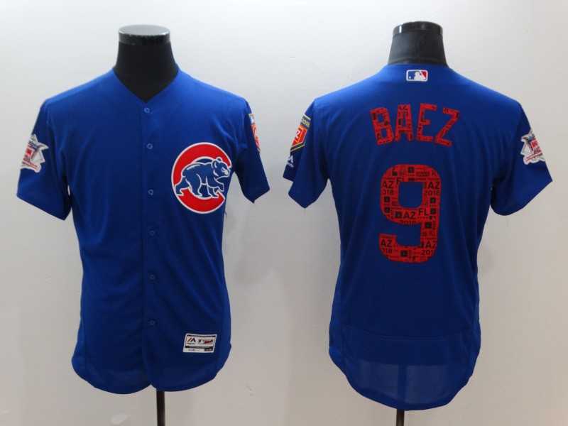 Cubs 9 Javier Baez Royal 2018 Spring Training Flexbase baseball Jerseys,We sell and wholesale Cubs 9 Javier Baez Royal 2018 Spring Training Flexbase baseball Jerseys on line form chian!