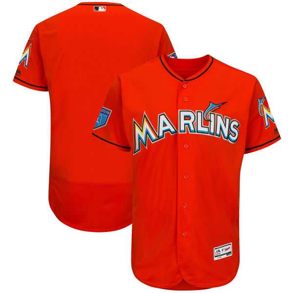 Customized Men's Marlins Orange 2018 Spring Training Flexbase Jersey,We sell and wholesale Customized Men's Marlins Orange 2018 Spring Training Flexbase Jersey on line form chian!