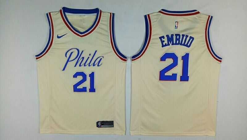 Nike 76ers 21 Joel Embiid Cream City Edition Swingman Stitched NBA Jersey,We sell and wholesale Nike 76ers 21 Joel Embiid Cream City Edition Swingman Stitched NBA Jersey on line form chian!