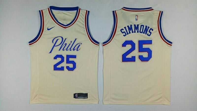 Nike 76ers 25 Ben Simmons Cream City Edition Swingman Stitched NBA Jersey,We sell and wholesale Nike 76ers 25 Ben Simmons Cream City Edition Swingman Stitched NBA Jersey on line form chian!