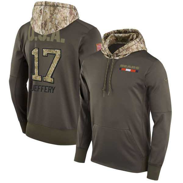 Nike Bears 17 Alshon Jeffery Men's Olive Salute To Service Pullover Hoodie,We sell and wholesale Nike Bears 17 Alshon Jeffery Men's Olive Salute To Service Pullover Hoodie on line form chian!