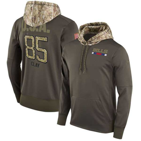 Nike Bills 85 Charles Clay Men's Olive Salute To Service Pullover Hoodie,We sell and wholesale Nike Bills 85 Charles Clay Men's Olive Salute To Service Pullover Hoodie on line form chian!