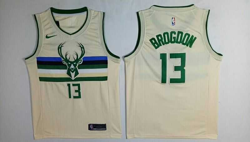 Nike Bucks 13 Malcolm Brogdon Cream City Edition Swingman Stitched NBA Jersey,We sell and wholesale Nike Bucks 13 Malcolm Brogdon Cream City Edition Swingman Stitched NBA Jersey on line form chian!