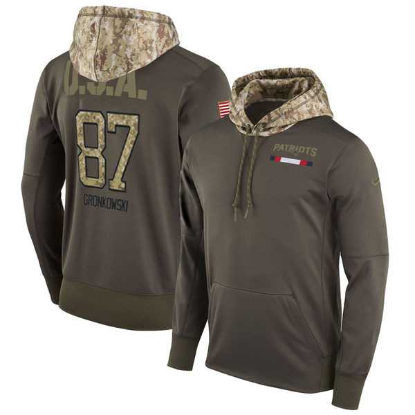 Nike Patriots 87 Rob Gronkowski Men's Olive Salute To Service Pullover Hoodie,We sell and wholesale Nike Patriots 87 Rob Gronkowski Men's Olive Salute To Service Pullover Hoodie on line form chian!