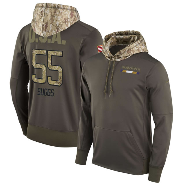 Nike Ravens 55 Terrell Suggs Men's Olive Salute To Service Pullover Hoodie,We sell and wholesale Nike Ravens 55 Terrell Suggs Men's Olive Salute To Service Pullover Hoodie on line form chian!