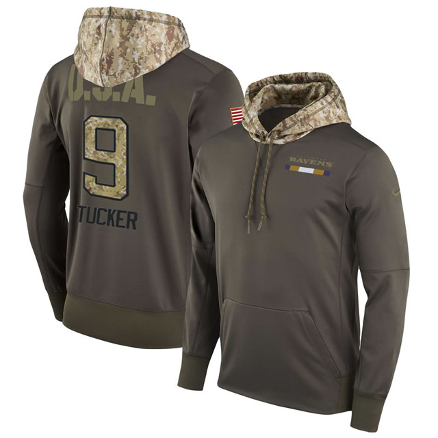 Nike Ravens 9 Justin Tucker Men's Olive Salute To Service Pullover Hoodie,We sell and wholesale Nike Ravens 9 Justin Tucker Men's Olive Salute To Service Pullover Hoodie on line form chian!