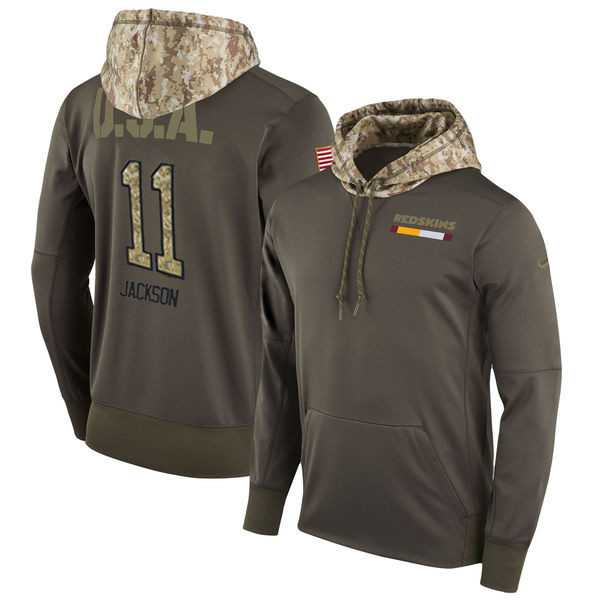 Nike Redskins 11 DeSean Jackson Men's Olive Salute To Service Pullover Hoodie,We sell and wholesale Nike Redskins 11 DeSean Jackson Men's Olive Salute To Service Pullover Hoodie on line form chian!
