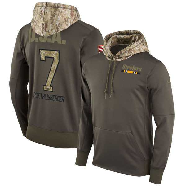 Nike Steelers 7 Ben Roethlisberger Men's Olive Salute To Service Pullover Hoodie,We sell and wholesale Nike Steelers 7 Ben Roethlisberger Men's Olive Salute To Service Pullover Hoodie on line form chian!