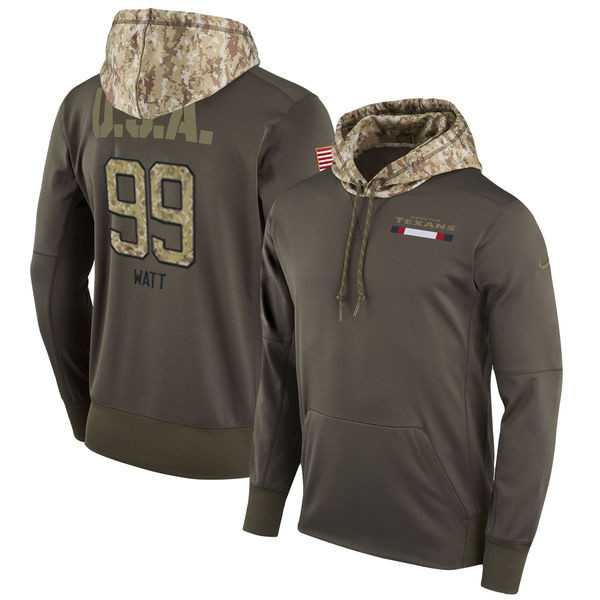 Nike Texans 99 J.J. Watt Men's Olive Salute To Service Pullover Hoodie,We sell and wholesale Nike Texans 99 J.J. Watt Men's Olive Salute To Service Pullover Hoodie on line form chian!