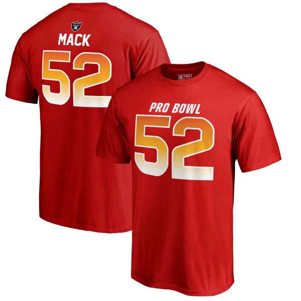 Raiders 52 Khalil Mack AFC NFL Pro Line by Fanatics Branded 2018 Pro Bowl Stack Name & Number T Shirt Red,We sell and wholesale Raiders 52 Khalil Mack AFC NFL Pro Line by Fanatics Branded 2018 Pro Bowl Stack Name & Number T Shirt Red on line form chian!