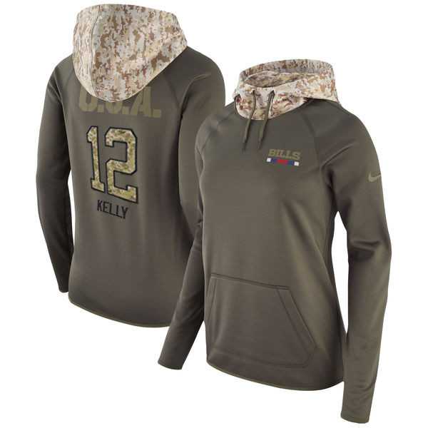 Women Nike Bills 12 Jim Kelly Olive Salute To Service Pullover Hoodie,We sell and wholesale Women Nike Bills 12 Jim Kelly Olive Salute To Service Pullover Hoodie on line form chian!