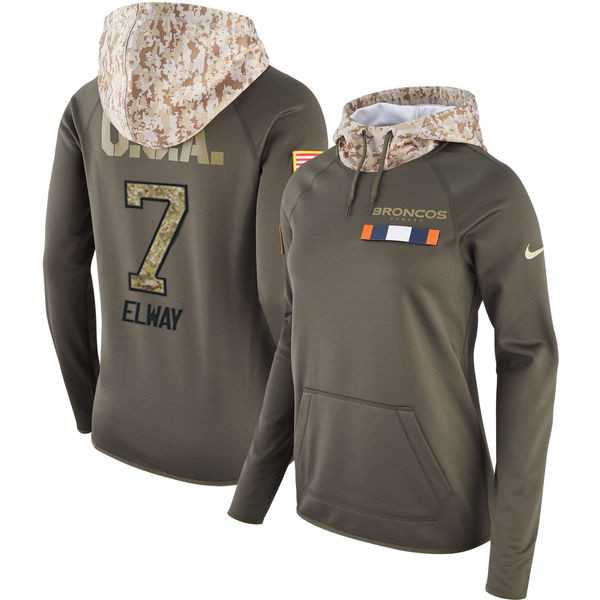Women Nike Broncos 7 John Elway Olive Salute To Service Pullover Hoodie,We sell and wholesale Women Nike Broncos 7 John Elway Olive Salute To Service Pullover Hoodie on line form chian!
