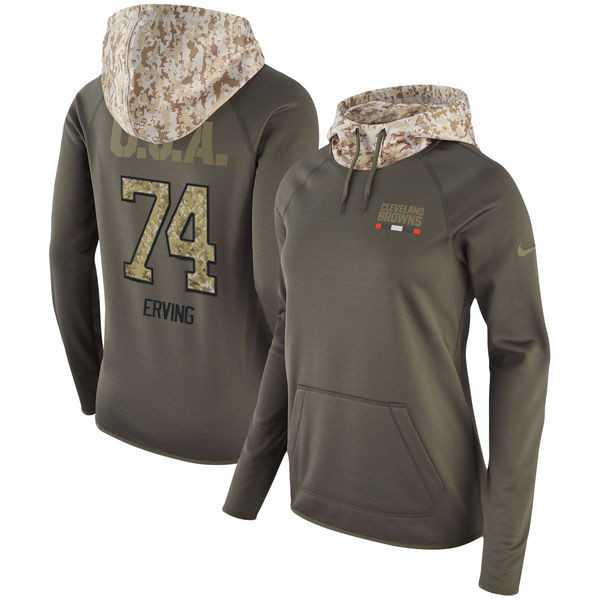 Women Nike Browns 74 Cameron Erving Olive Salute To Service Pullover Hoodie,We sell and wholesale Women Nike Browns 74 Cameron Erving Olive Salute To Service Pullover Hoodie on line form chian!