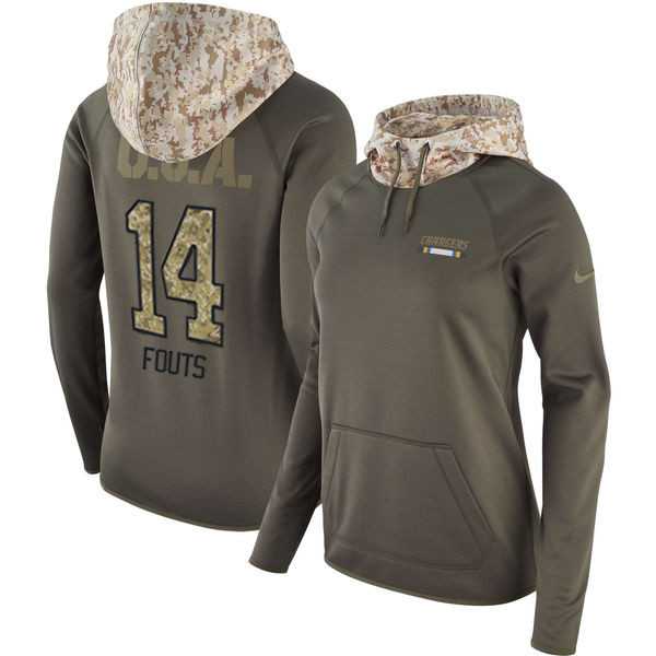 Women Nike Chargers 14 Dan Fouts Olive Salute To Service Pullover Hoodie,We sell and wholesale Women Nike Chargers 14 Dan Fouts Olive Salute To Service Pullover Hoodie on line form chian!