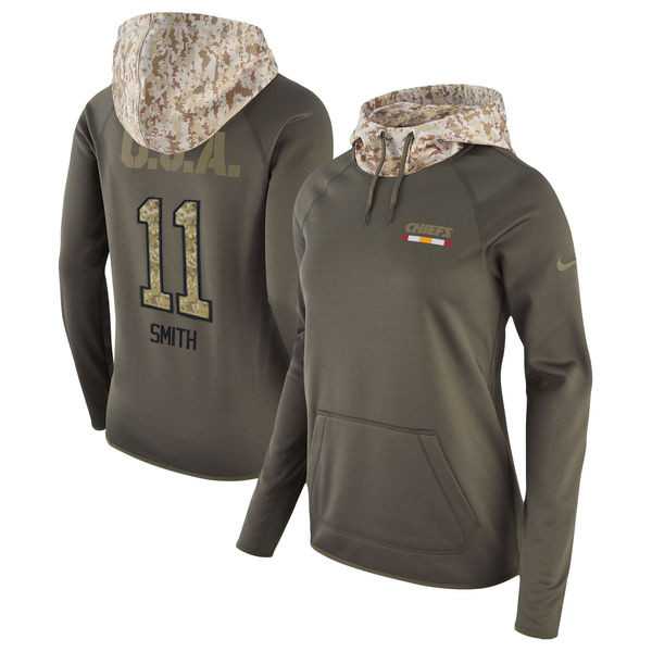 Women Nike Chiefs 11 Alex Smith Olive Salute To Service Pullover Hoodie,We sell and wholesale Women Nike Chiefs 11 Alex Smith Olive Salute To Service Pullover Hoodie on line form chian!
