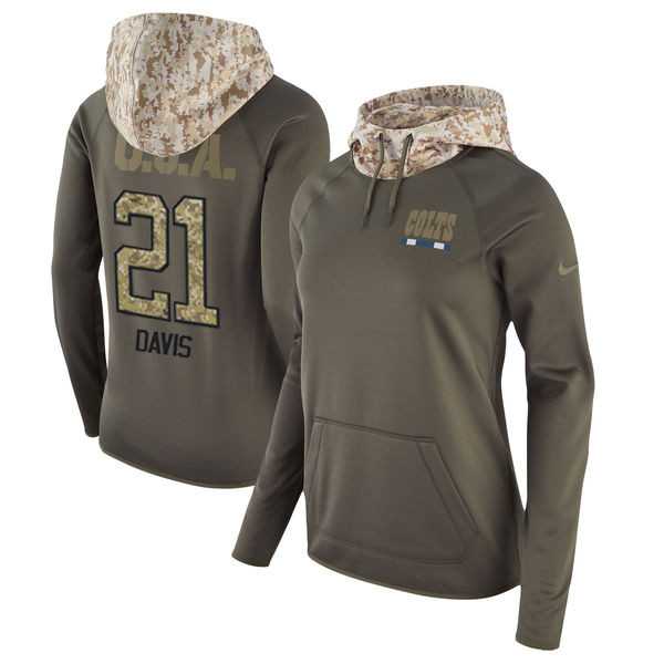 Women Nike Colts 21 Vontae Davis Olive Salute To Service Pullover Hoodie,We sell and wholesale Women Nike Colts 21 Vontae Davis Olive Salute To Service Pullover Hoodie on line form chian!
