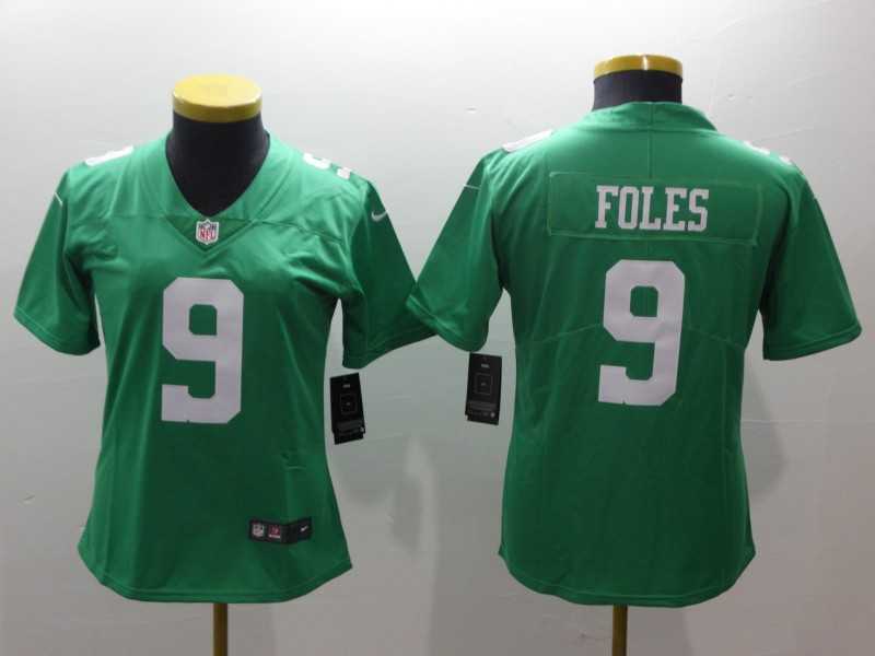 Women Nike Eagles 9 Nick Foles Green Throwback Vapor Untouchable Player Limited Jersey,We sell and wholesale Women Nike Eagles 9 Nick Foles Green Throwback Vapor Untouchable Player Limited Jersey on line form chian!