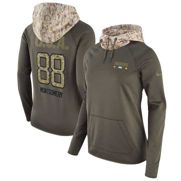 Women Nike Packers 88 Ty Montgomery Olive Salute To Service Pullover Hoodie,We sell and wholesale Women Nike Packers 88 Ty Montgomery Olive Salute To Service Pullover Hoodie on line form chian!