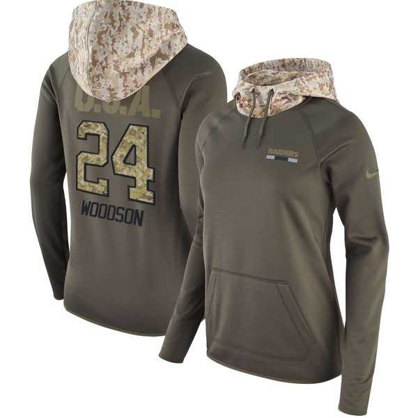 Women Nike Raiders 24 Charles Woodson Olive Salute To Service Pullover Hoodie,We sell and wholesale Women Nike Raiders 24 Charles Woodson Olive Salute To Service Pullover Hoodie on line form chian!