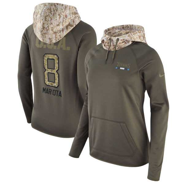 Women Nike Titans 8 Marcus Mariota Olive Salute To Service Pullover Hoodie,We sell and wholesale Women Nike Titans 8 Marcus Mariota Olive Salute To Service Pullover Hoodie on line form chian!