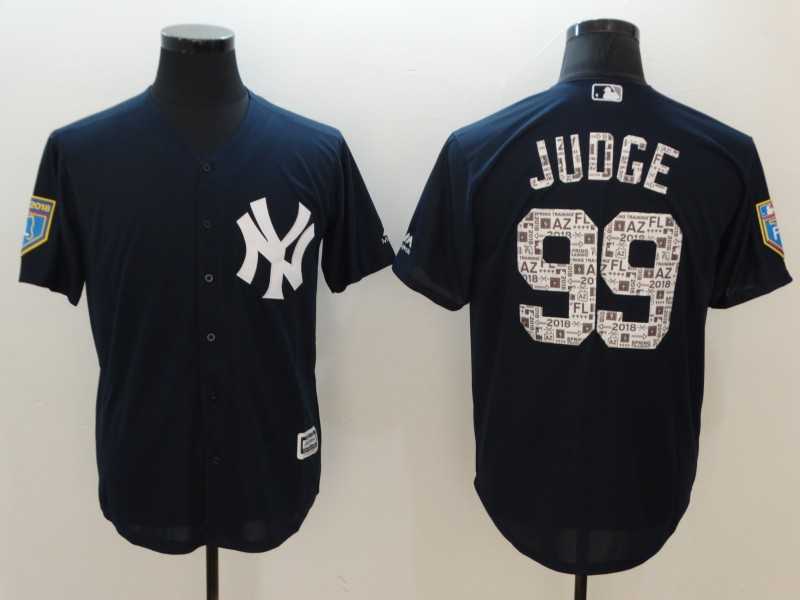 Yankees 99 Aaron Judge Navy 2018 Spring Training Cool Base baseball Jerseys,We sell and wholesale Yankees 99 Aaron Judge Navy 2018 Spring Training Cool Base baseball Jerseys on line form chian!