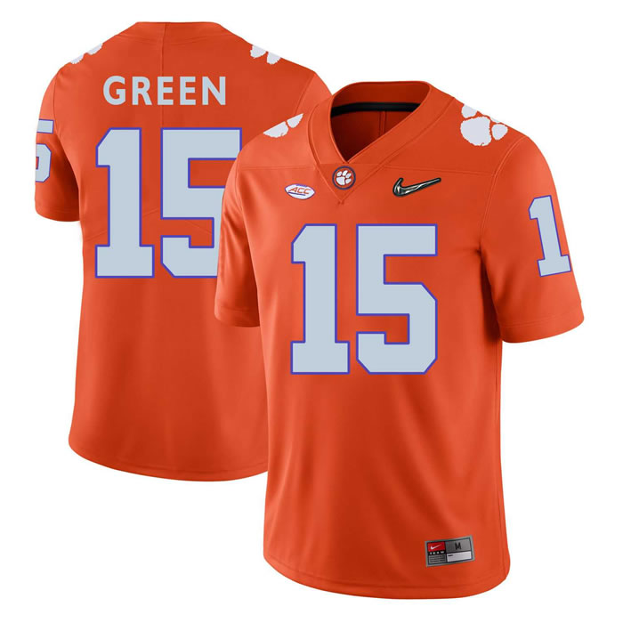Clemson Tigers #15 T.J. Green Orange With Diamond Logo College Football Jersey DingZhi,We sell and wholesale Clemson Tigers #15 T.J. Green Orange With Diamond Logo College Football Jersey DingZhi on line form chian!