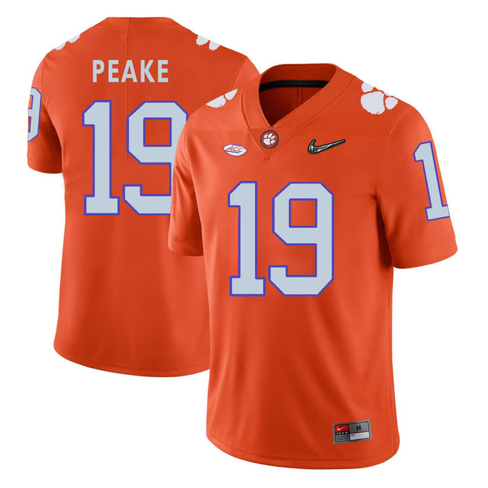 Clemson Tigers #19 Charone Peake Orange With Diamond Logo College Football Jersey DingZhi,We sell and wholesale Clemson Tigers #19 Charone Peake Orange With Diamond Logo College Football Jersey DingZhi on line form chian!