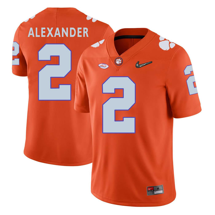 Clemson Tigers #2 Mackensie Alexander Orange With Diamond Logo College Football Jersey DingZhi,We sell and wholesale Clemson Tigers #2 Mackensie Alexander Orange With Diamond Logo College Football Jersey DingZhi on line form chian!