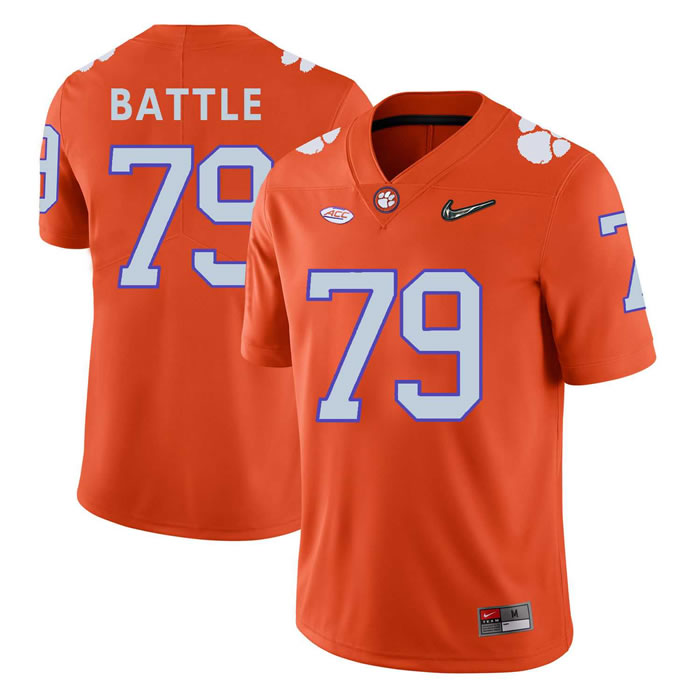 Clemson Tigers #79 Isaiah Battle Orange With Diamond Logo College Football Jersey DingZhi,We sell and wholesale Clemson Tigers #79 Isaiah Battle Orange With Diamond Logo College Football Jersey DingZhi on line form chian!