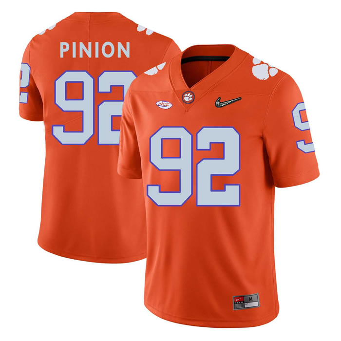 Clemson Tigers #92 Bradley Pinion Orange With Diamond Logo College Football Jersey DingZhi,We sell and wholesale Clemson Tigers #92 Bradley Pinion Orange With Diamond Logo College Football Jersey DingZhi on line form chian!