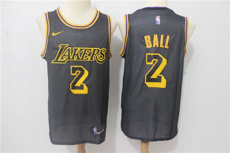 Nike Los Angeles Lakers #2 Lonzo Ball Black City Edition Swingman Jersey,We sell and wholesale Nike Los Angeles Lakers #2 Lonzo Ball Black City Edition Swingman Jersey on line form chian!