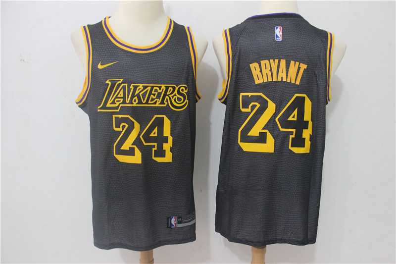 Nike Los Angeles Lakers #24 Kobe Bryant Black City Edition Swingman Jersey,We sell and wholesale Nike Los Angeles Lakers #24 Kobe Bryant Black City Edition Swingman Jersey on line form chian!