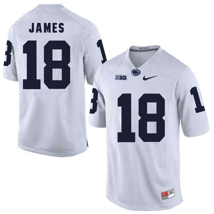 Penn State Nittany Lions #18 Jesse James White College Football Jersey DingZhi,We sell and wholesale Penn State Nittany Lions #18 Jesse James White College Football Jersey DingZhi on line form chian!