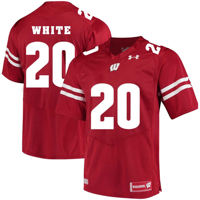 Wisconsin Badgers #20 James White Red College Football Jersey DingZhi,We sell and wholesale Wisconsin Badgers #20 James White Red College Football Jersey DingZhi on line form chian!