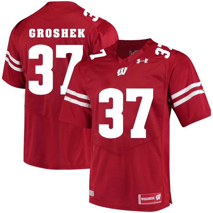 Wisconsin Badgers #37 Garrett Groshek Red College Football Jersey DingZhi,We sell and wholesale Wisconsin Badgers #37 Garrett Groshek Red College Football Jersey DingZhi on line form chian!