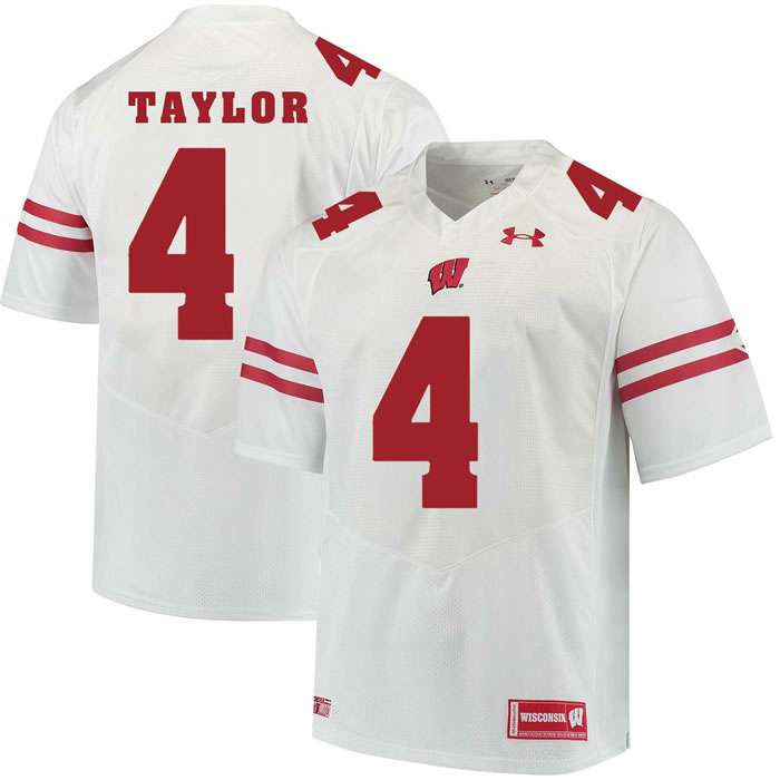 Wisconsin Badgers #4 A.J. Taylor White College Football Jersey DingZhi,We sell and wholesale Wisconsin Badgers #4 A.J. Taylor White College Football Jersey DingZhi on line form chian!